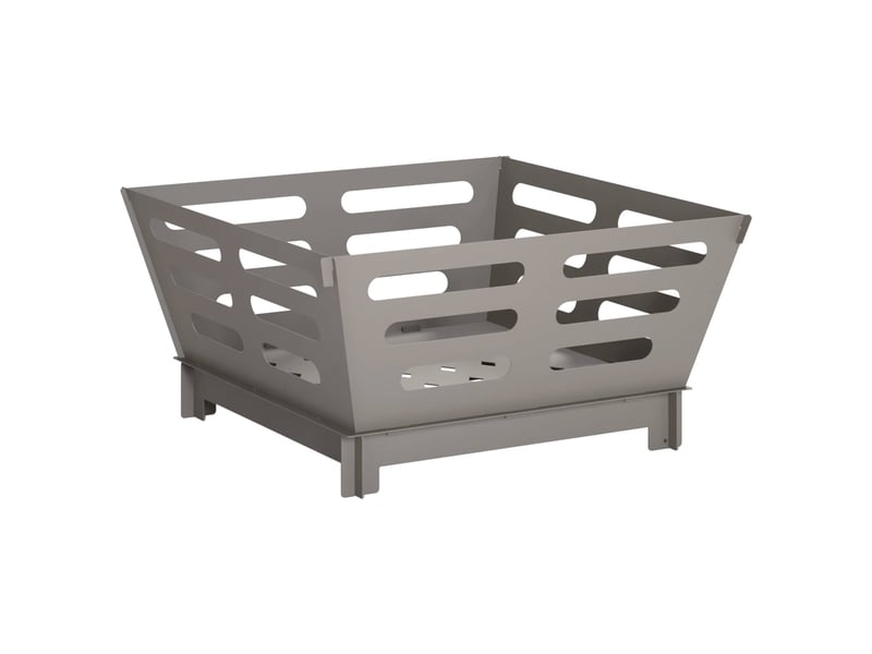 Brasero exterieur, foyer camping foyer de cheminée rouillé 60x60x30cm acier patiné shl1107 - Conforama D
