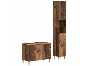 Ensemble de 2 meubles de salle de bain arnhem bois ancien cf63064