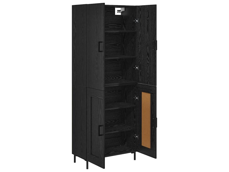 Buffet - haut armoire chêne noir 69,5 x 34 x 180 cm bois d'ingénierie - Conforama E