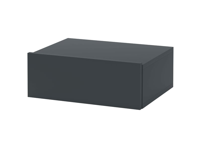 Table de chevet murale moderne avec tiroir, en bois, 40 x 30 x 15 cm, noire  - Conforama B