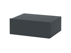 Table de chevet murale moderne avec tiroir, en bois, 40 x 30 x 15 cm, noire