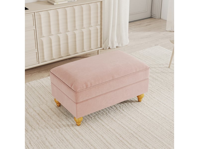  Tabouret windsor chenille - rose SF20250034012 - Conforama E