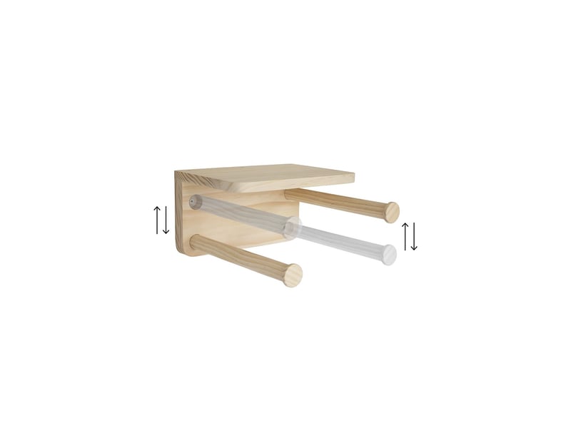  Support vélo mural woody en bois naturel 30 x 30 x 17 cm  - Conforama E
