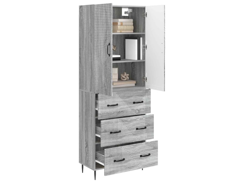  Ensemble de meubles 2 pcs, rangement de salon 66 x 34,5 x 90 cm bois d'ingénierie shl1408  - Conforama C