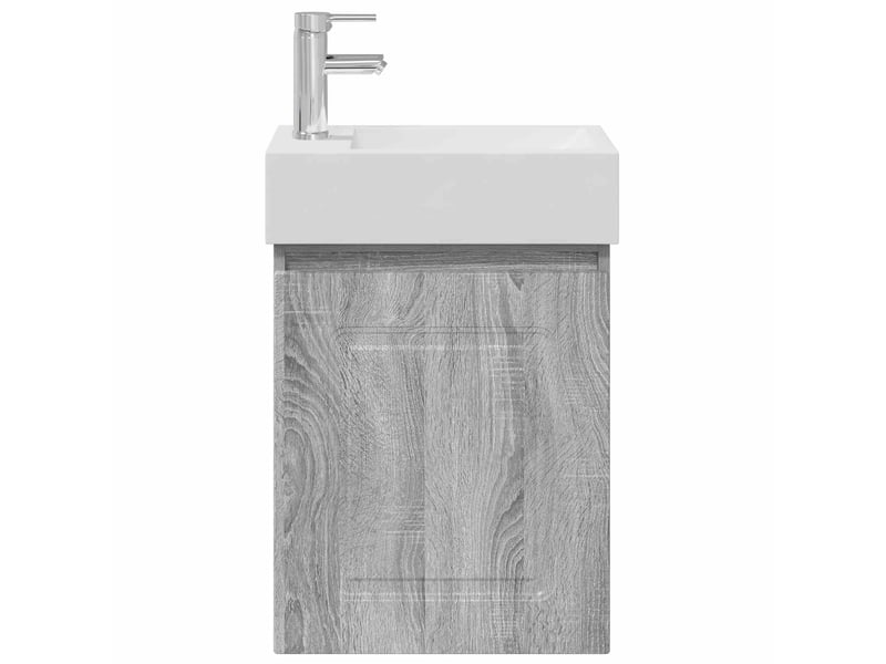 Meuble de rangement salle de bain avec robinet sonoma gris shl6377 - Conforama E
