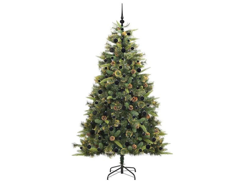  Sapin de noël - arbre de noël artificiel avec branches pliables et cônes 210 cm  - Conforama D