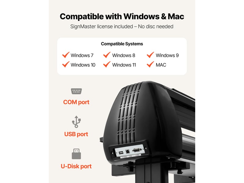  Vevor plotter de découpe vinyle largeur d’alimentation max. 1350 mm double lame  - Conforama C