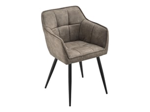 Chaise de salle à manger Birmingham simili-daim taupe [en.casa]