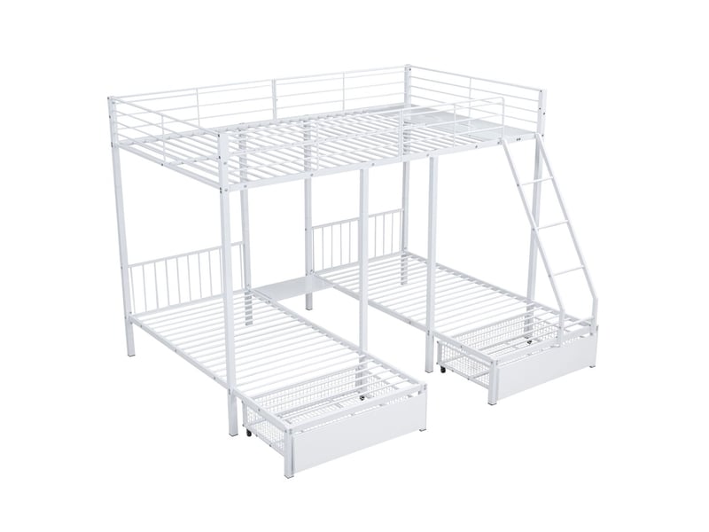  Lit superposé adulte 140x200, convertibles multifonction sécurisé gain d'espace lit superposé  - Conforama A
