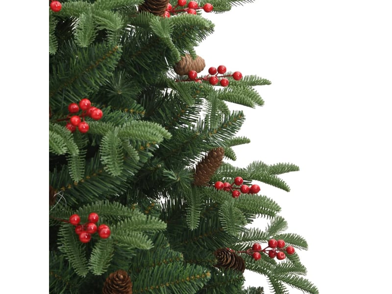  Sapin de noël artificiel, arbre de noël avec pommes de pin et baies 240 cm shl4257  - Conforama E