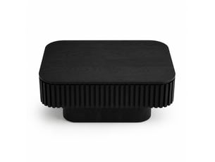 Table basse rectangulaire coloris noir <strong>MIVRAY </strong> <strong></strong> - 60 cmx98 cm
