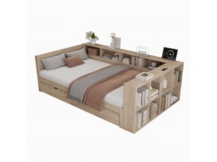Lit gigogne 120x200 cm OPULERANE TRADING LTD coloris naturel