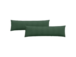 Lot de 2 coussins de canapé, coussins décoratifs vert foncé 145 x 40 cm cf59179