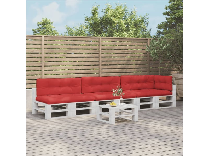  Lot de 7 coussins de palette, coussins de canapé rouge tissu cf59754  - Conforama B