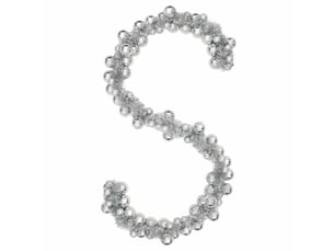 Guirlande de boules de noël led argent 186 cm polystyrène