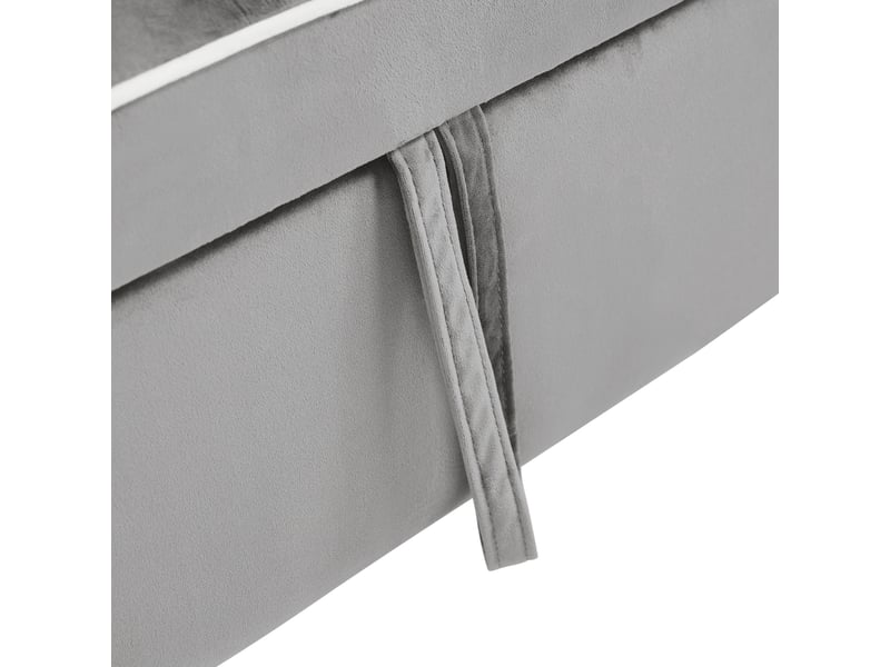  Fauteuil convertible lit 1 place velours gris anthracite extensible 3 positions rangement intégré 83x167x76 cm  - Conforama W