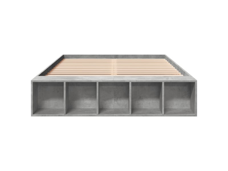  Lit double- lit adulte -  cadre de lit sans matelas gris béton 120x190 cm  - Conforama C