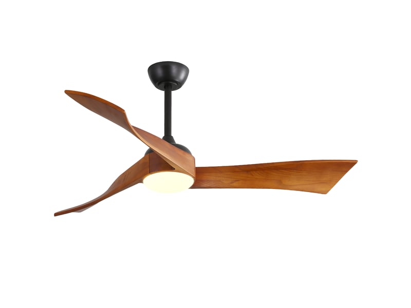  Ventilateur de plafond de 132 cm avec éclairage – incluant une télécommande à 6 vitesses et un moteur cc à économie d'énergie  - Conforama C