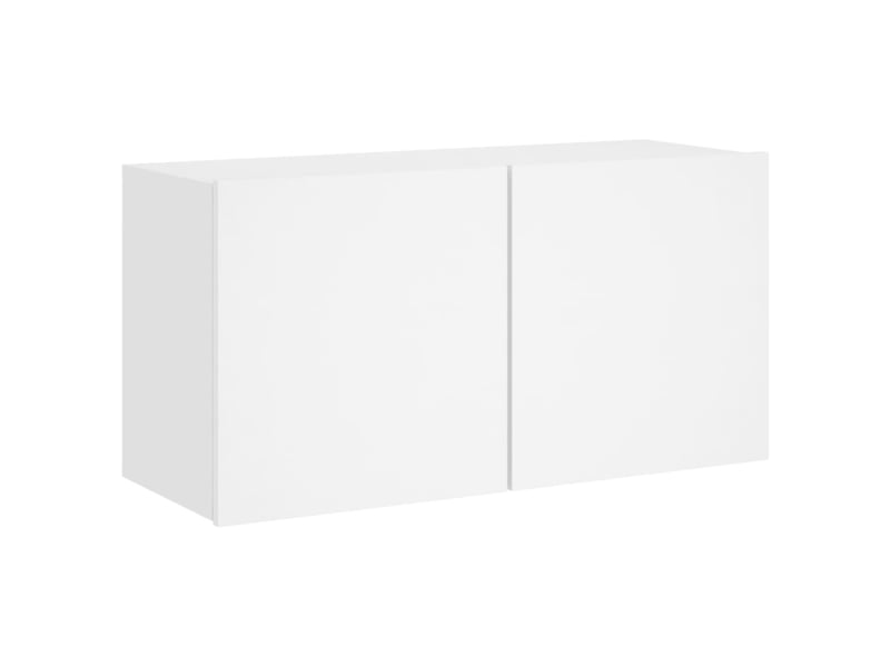  Meuble tv - banc tv - meuble de rangement mural blanc 80x30x41 cm  - Conforama A