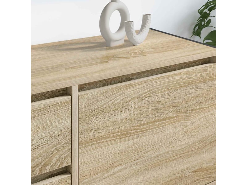  Meuble tv - banc tv - meuble de rangement 100 x 36 x 49.5 cm sonoma bois d'ingénierie  - Conforama D