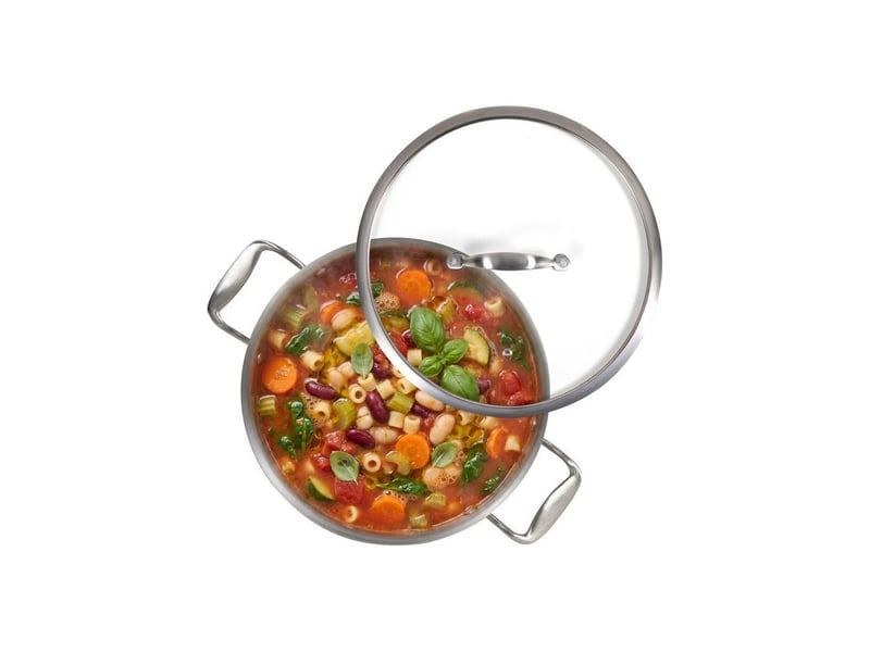 Poele sauce triply inox 24 cm avec couvercle LIV3523930114991 - Conforama C