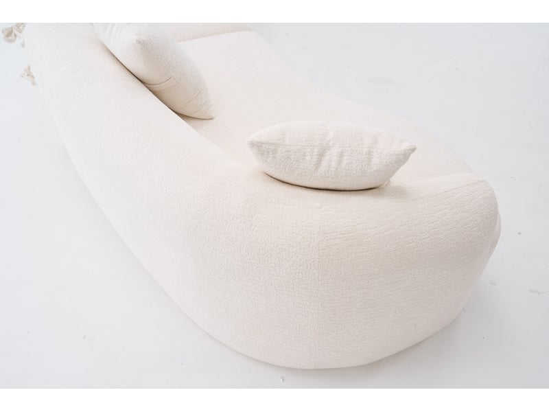  Canapé modulaire courbé 4 places en chenille, compressé, livré en carton, sans montage, confortable et élégant pour salon et appartement  - Conforama D