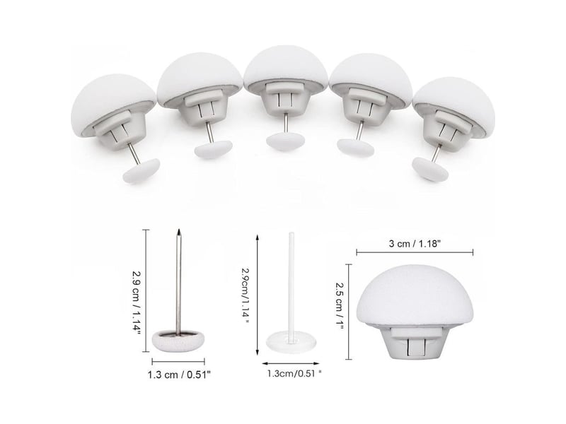  Clips de fixation - pour housse de couette - motif champignon avec boutons - lot de 16 pièces  - Conforama D
