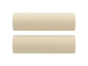 Lot de 2 coussins décoratifs crème ø15x50 cm tissu cf60862