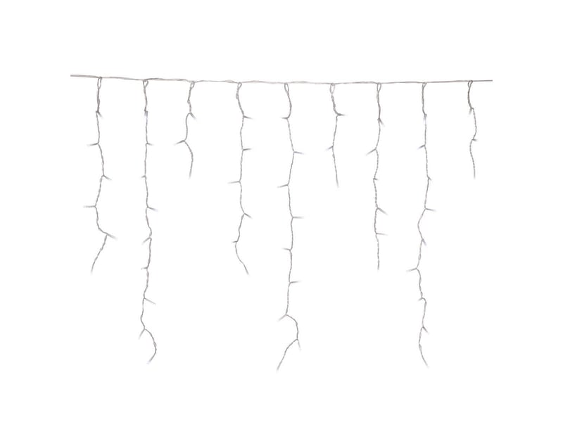  Rideau lumineux stalactite d'extérieur l. 500 cm 300 led blanc froid 13 fonctions sur secteur  - Conforama B