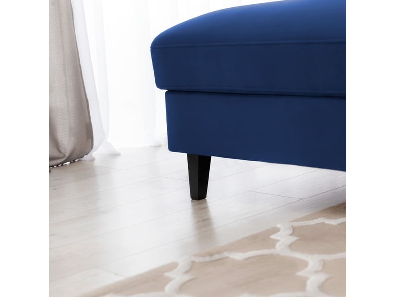  Canapé d'angle convertible bleu marine angle gauche 4 places fable  - Conforama D
