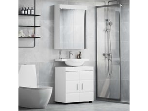 Ensemble de mobilier de salle de bain tulum 2 pièces blanc cf64715