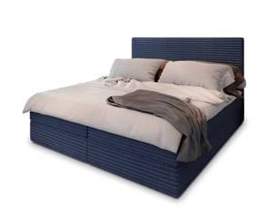 Lit avec rangement 160x200 cm <strong>MASSENO</strong> <strong></strong> coloris bleu