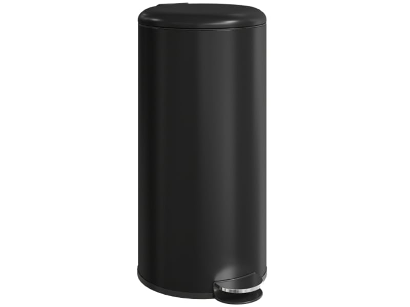  Poubelle à pédale noire 30 l, couvercle soft-close, bac intérieur, 36x30x63,5 cm  - Conforama A