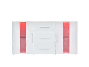 Buffet  3 tiroir(s)   coloris blanc