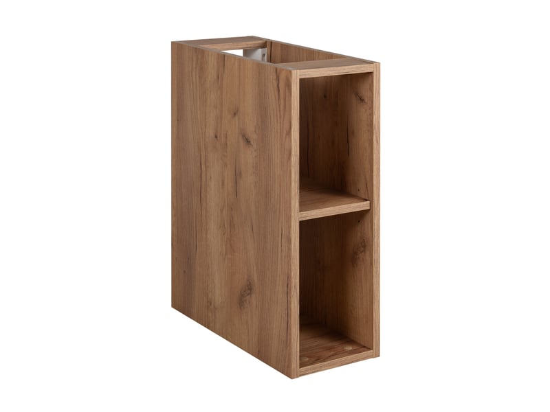  Meuble sous-vasque suspendu aura 140 cm avec plan et étagère effet chêne craft cachemire mat g  - Conforama E