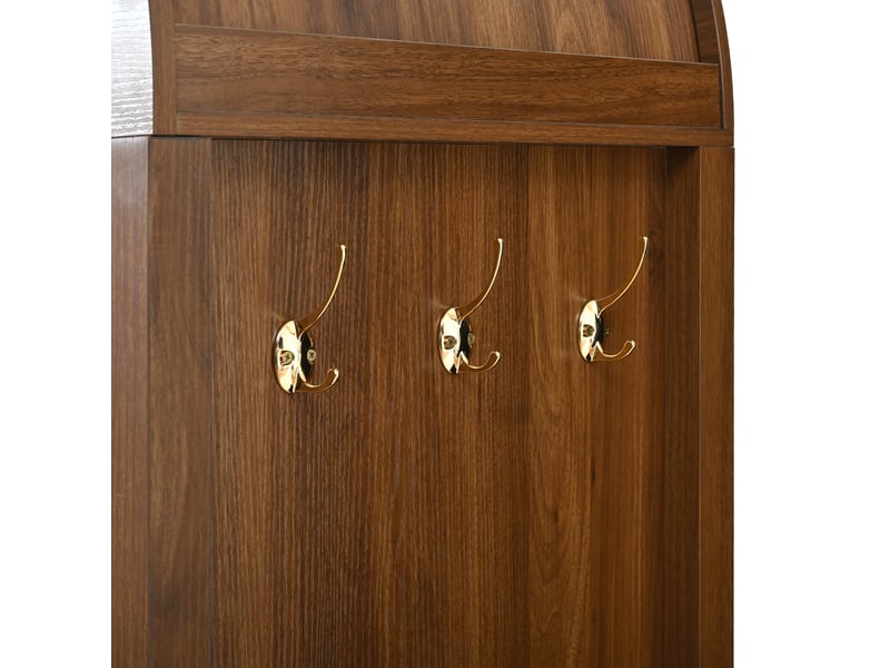 Armoire penderie 80x50x180 cm - grand rangement - avec tiroirs - mdf - pour chambre - garde-robe - mobilier fonctionnel - noyer CozyNest - Conforama E