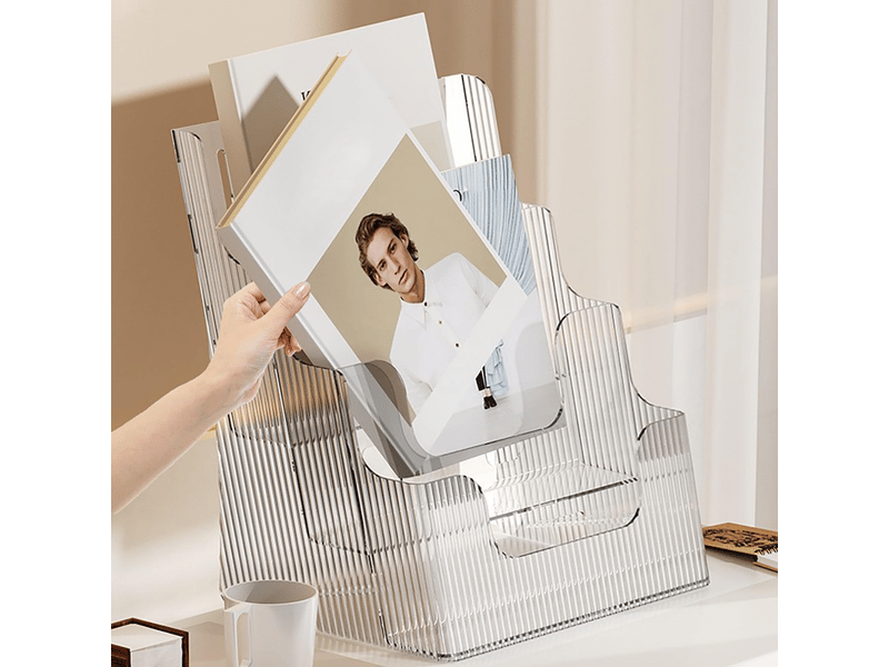 Organisateur de livres multifonctionnel, organisateur de fichiers de bureau, support de fichiers multicouche pour bureau, dortoir d'étude (tra - Conforama B