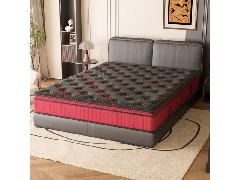  Matelas ressorts 140x200 cm de forme en mousse et ressorts, 30 cm épaisseur  - Conforama E