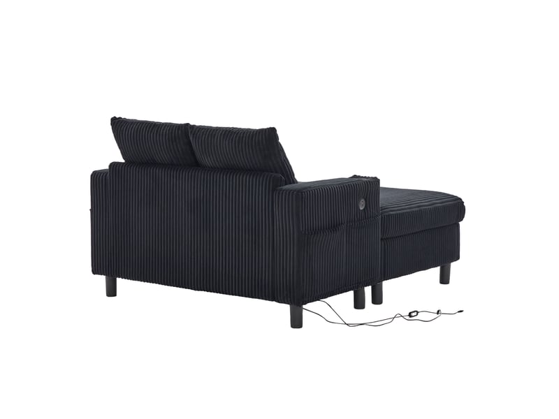  Fauteuil chaise longue xxl usb led avec porte-gobelets latéraux éclairage d’ambiance confort premium  - Conforama D