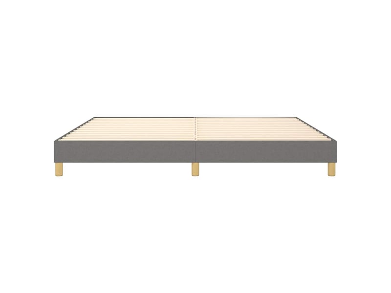  Lit double- lit adulte -  cadre de lit à lattes gris foncé 200x200 cm tissu  - Conforama D