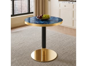Table basse rond(e) coloris bleu STILVORA  - 60 cmx60 cm