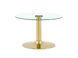 Table basse rond(e) coloris doré MEUBLIV  - 70 cmx70 cm