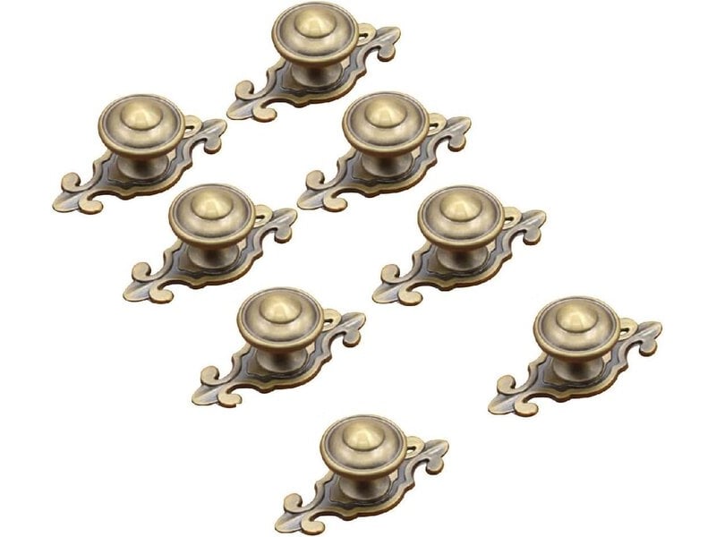  Lot de 10 tirateurs de céramique rétro bronze, poignées pour portes, meubles et tiroirs  - Conforama D