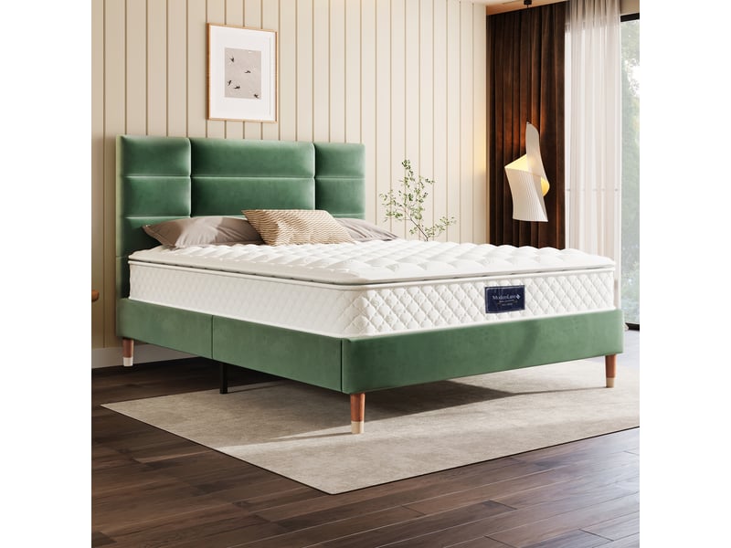  Matelas à ressorts ensachés 140x200 cm - 7 zones, tissu microfibre, confort adapté, h3  - Conforama D