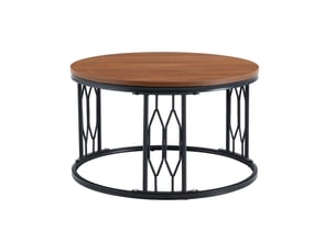 Table basse rond(e) coloris bois foncé <strong>OKMYHOME</strong> <strong></strong> - 70 cmx70 cm