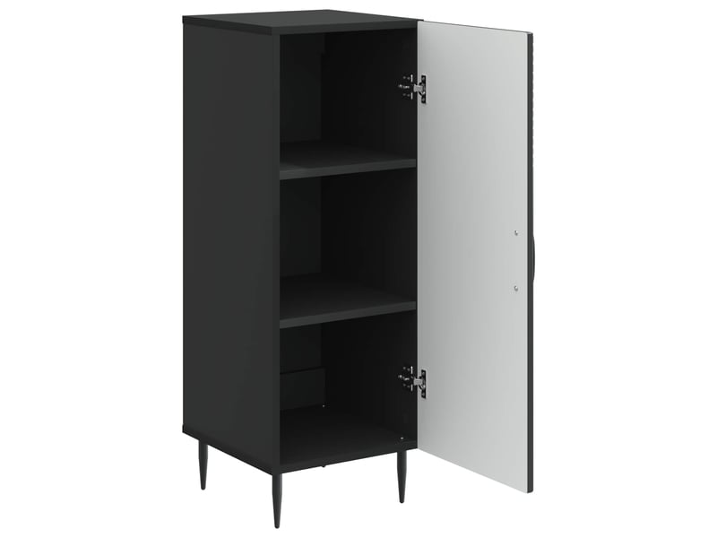  Buffet - bahut - meuble de rangement noir 33 x 34,5 x 89,5 cm bois d'ingénierie  - Conforama E