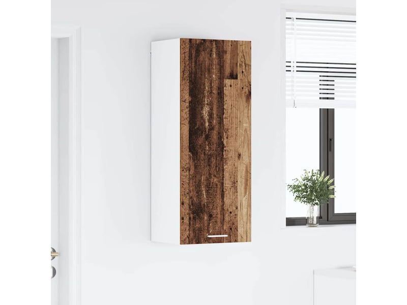  Meuble de rangement cuisine, armoire suspendue bois ancien 40x31x100cm shl3382  - Conforama D