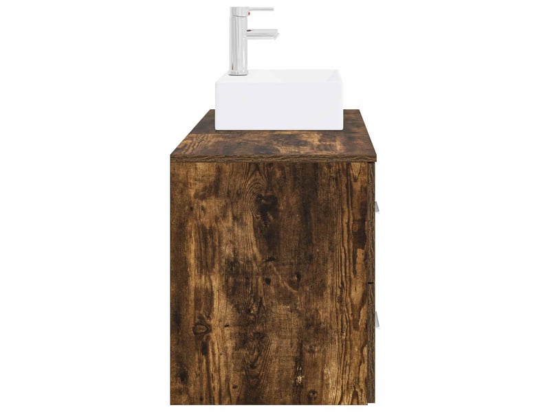  Ensemble de mobilier de salle de bain 2 pc chêne fumé cf64077  - Conforama D