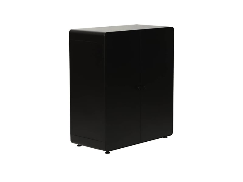  Commode armoire métal 2 portes noir - tribeca  - Conforama A