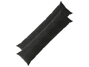 Lot de 2 coussins avec oreiller, coussins décoratifs heerlen noir velours cf50548